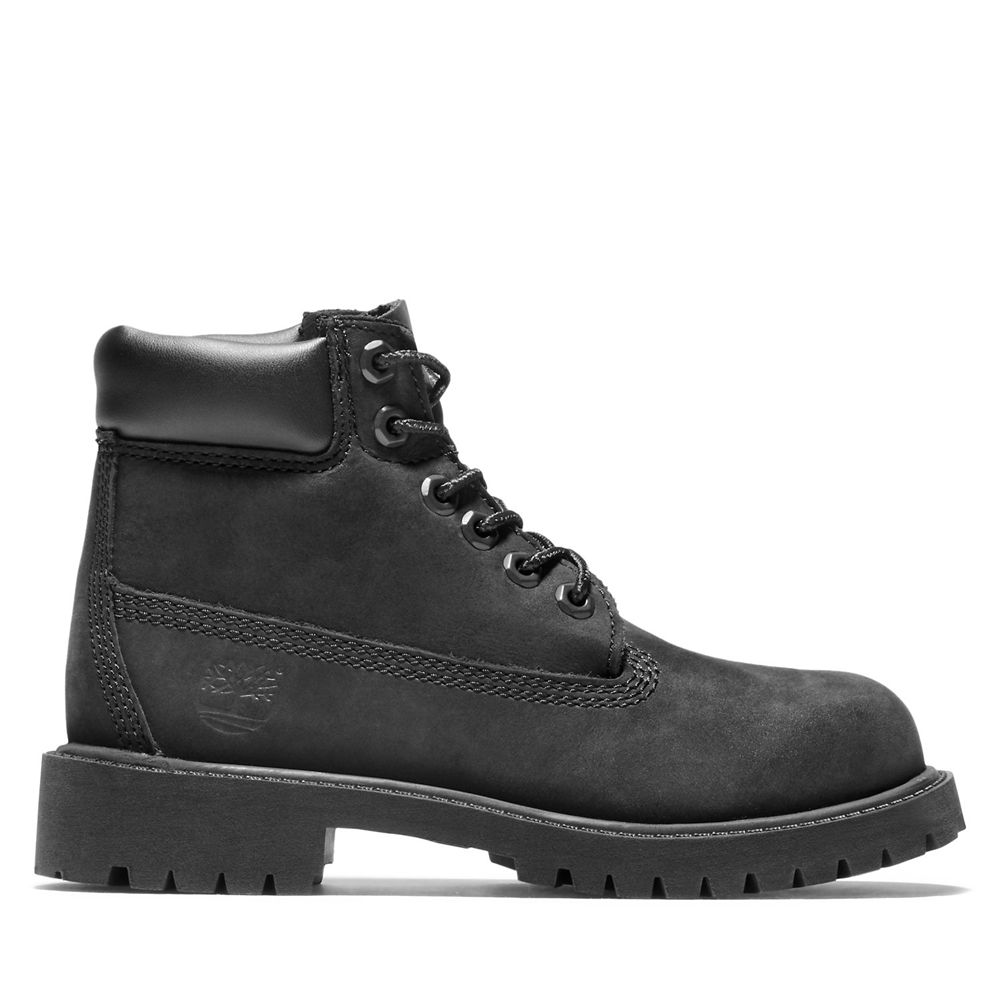 Timberland 6-Inch Μποτακια Παιδικα Μαυρα - Youth Premium Waterproof - Greece 1056982-XR